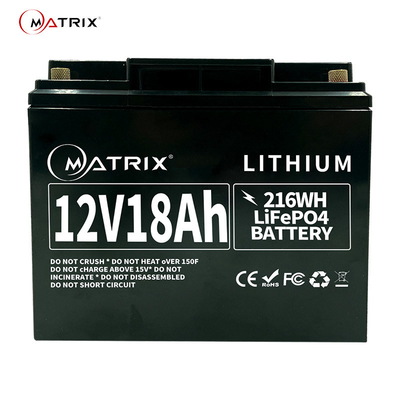 Bloco profundo da bateria de lítio da longa vida Lifepo4 do ciclo 12.8v 18ah da bateria 12v do CCTV
