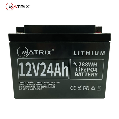 bateria profunda do íon 12V LiFePo4 do lítio do ciclo 24Ah para sistemas do armazenamento de energia solar de UPS