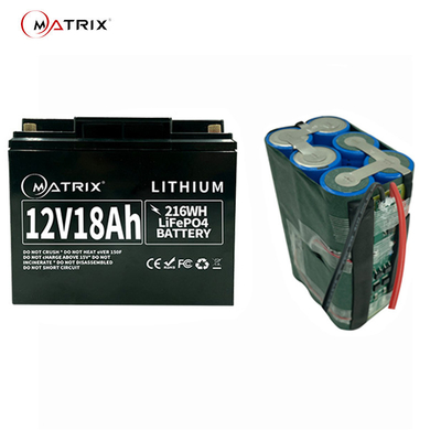 bateria Lifepo4 do fosfato do ferro do lítio de 12.8v 18ah para a elevação acidificada ao chumbo