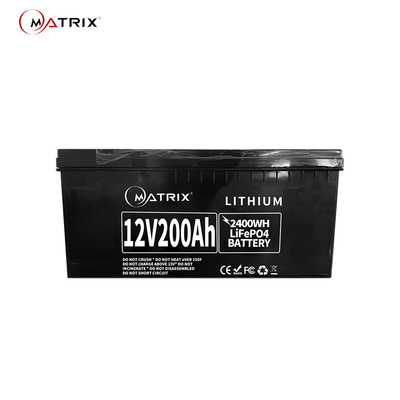 bateria de lítio profunda do ciclo de 12v 200ah Lifepo4 construída em BMS