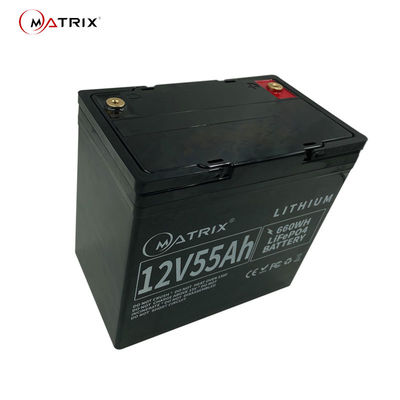 ABS Shell Solar Energy Battery LFP 12V 55Ah LiFePO4 5KG